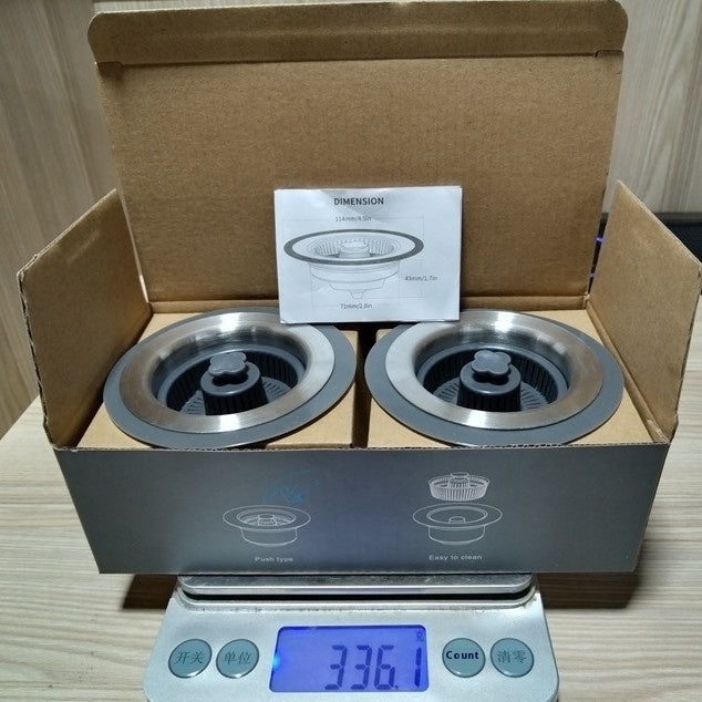 Kitchen Sink Strainer with Bounce Core Stopper