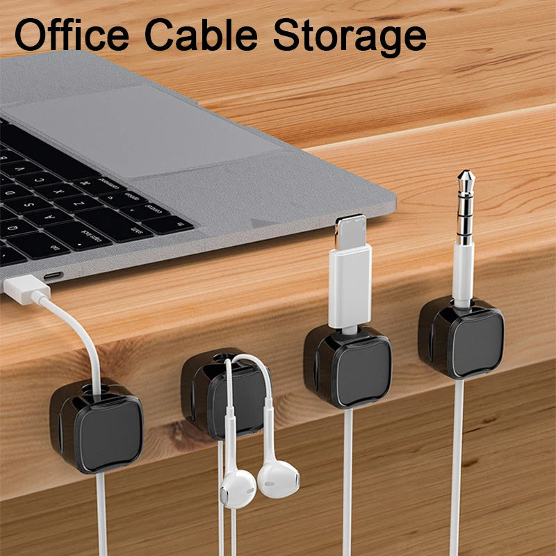Magnetic Cable Clip – Under Desk Cable Management, Adjustable Cord Holder, Wire Organizer & Cable Keeper